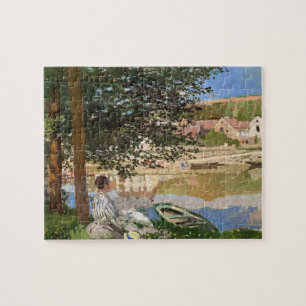 On the Bank of the Seine by Monet Jigsaw Puzzle