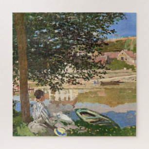 On the Bank of the Seine by Monet Jigsaw Puzzle