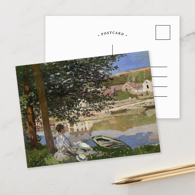 On the Bank of the Seine | Claude Monet Postcard (Creator Uploaded)