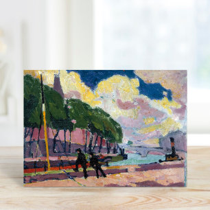 On the Banks of the Seine   Henry Lyman Saÿen Card