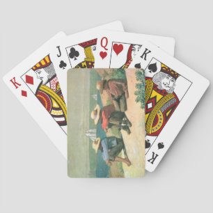 On the Beach, 1875 (w/c) Playing Cards