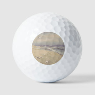 On the Beach (1879) – Vintage Coastal Art Golf Balls