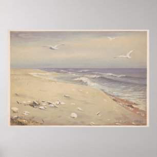 On the Beach (1879) – Vintage Coastal Art Poster