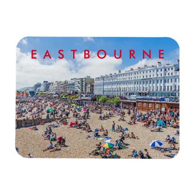 On the beach at Eastbourne fridge magnet (Horizontal)