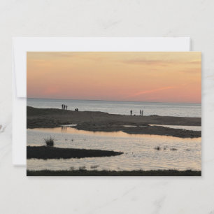 On the beach at sunset
