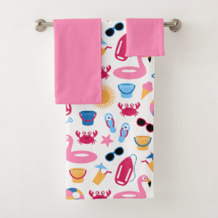 On the beach bath towel set