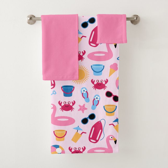 On the beach bath towel set (Insitu)