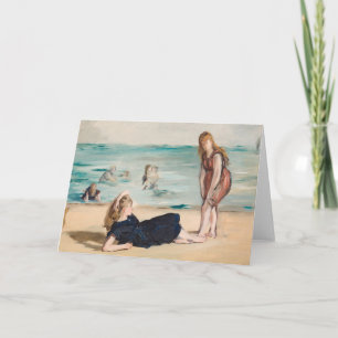 On the Beach   Édouard Manet Card