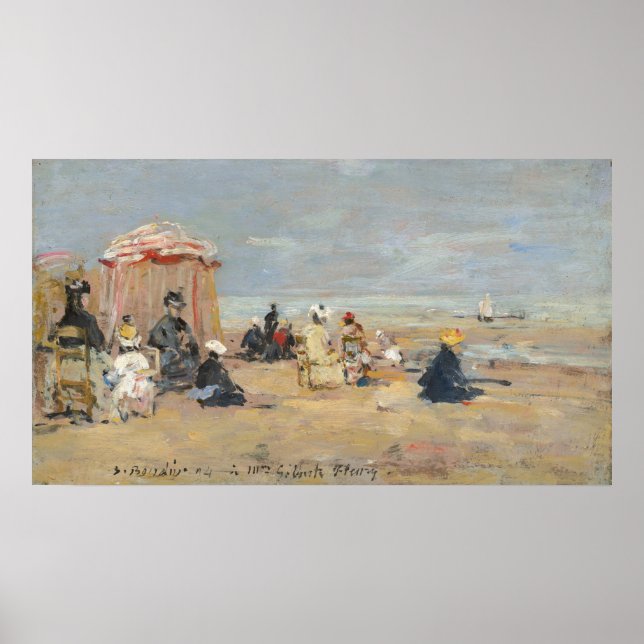 On the Beach - Eugène Boudin Fine Art Poster (Front)