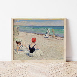 On the Beach, Falsterbro Paul Fischer Poster