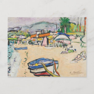 On The Beach   George Leslie Hunter Postcard