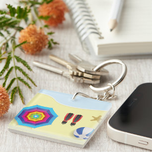 On The Beach Key Ring