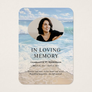 On the Beach Memorial Prayer Photo Cards