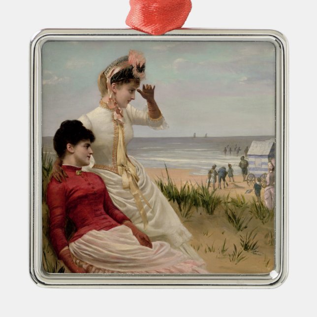 On the Beach Metal Tree Decoration (Front)