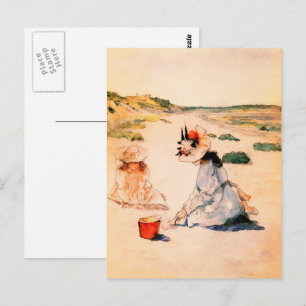 On the Beach. Mother's Day Fine Art Postcards