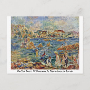 On The Beach Of Guernsey By Pierre-Auguste Renoir Postcard