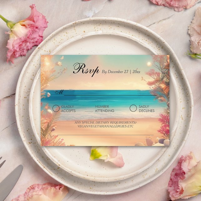 On the beach rsvp  card (Creator Uploaded)