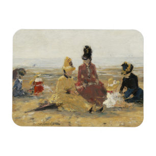 On the Beach, Trouville 1887 Magnet