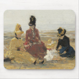 On the Beach, Trouville   1887 Mouse Mat