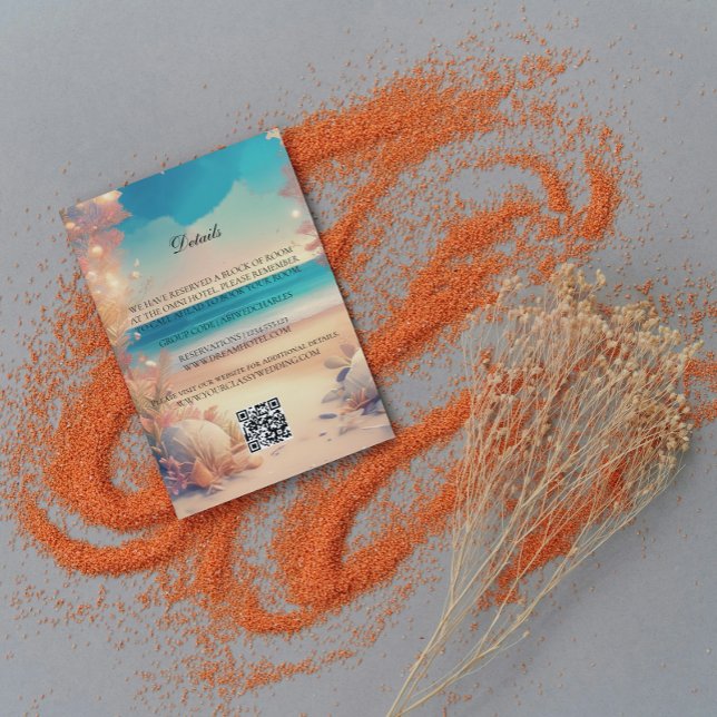 On the beach wedding details invitation (Creator Uploaded)