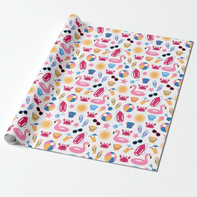 On the beach wrapping paper (Unrolled)