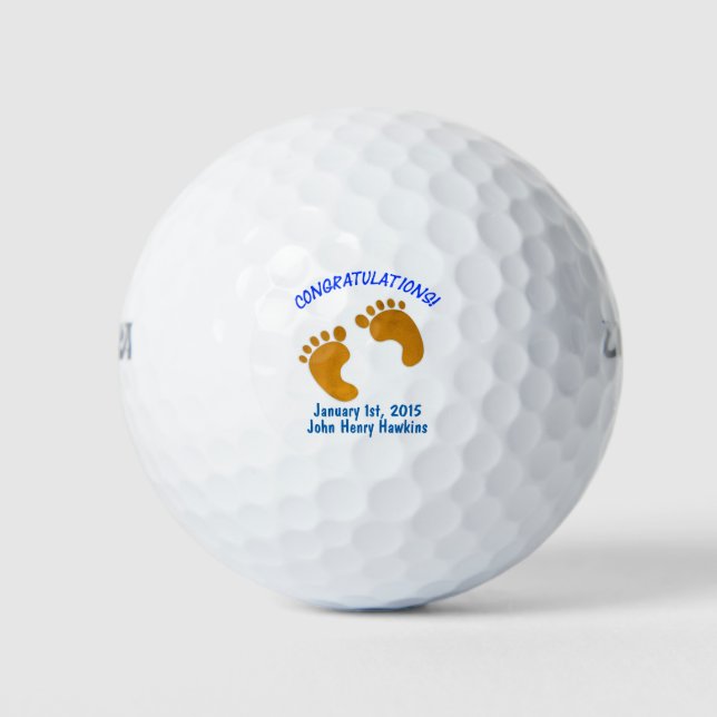 On the Birth of Your Baby - Golf Ball Keepsake (Front)