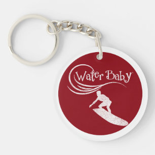 On the Board Surfing Keychain