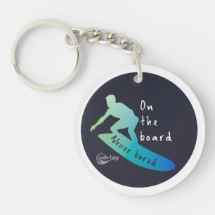 On the Board Surfing Keychain