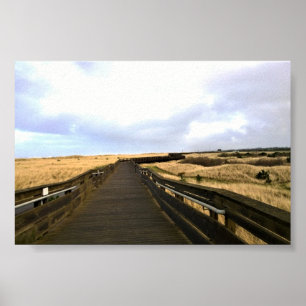 On the Boardwalk, Long Beach, Washington Poster