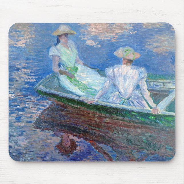 On the Boat, Monet Mouse Mat (Front)