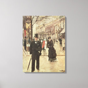 On the Boulevard Canvas Print