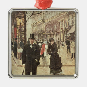 On the Boulevard Metal Tree Decoration