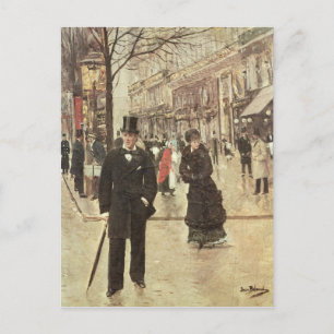 On the Boulevard Postcard