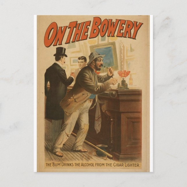 On the Bowery Postcard (Front)