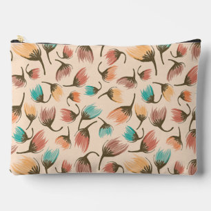 On the Breeze-Tossed Floral-Pebble-Distant Dunes Accessory Pouch