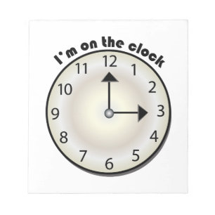 On The Clock Notepad