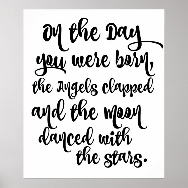 On the Day You Were Born Poster (Front)