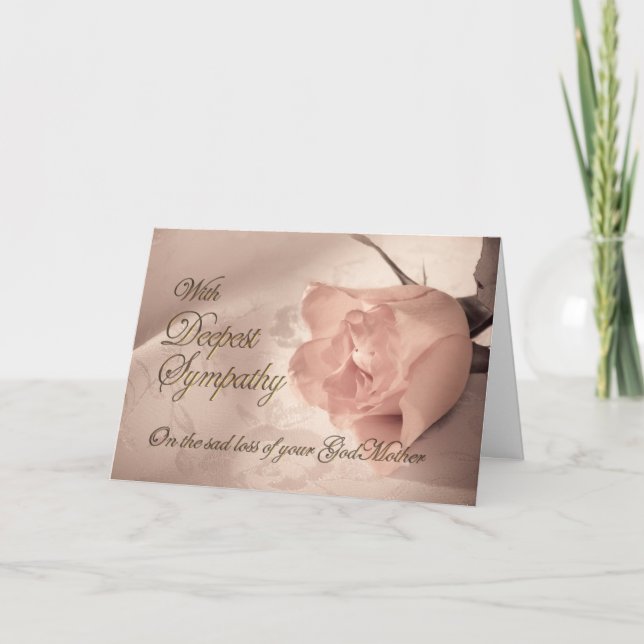 On the death of a godmother card (Front)