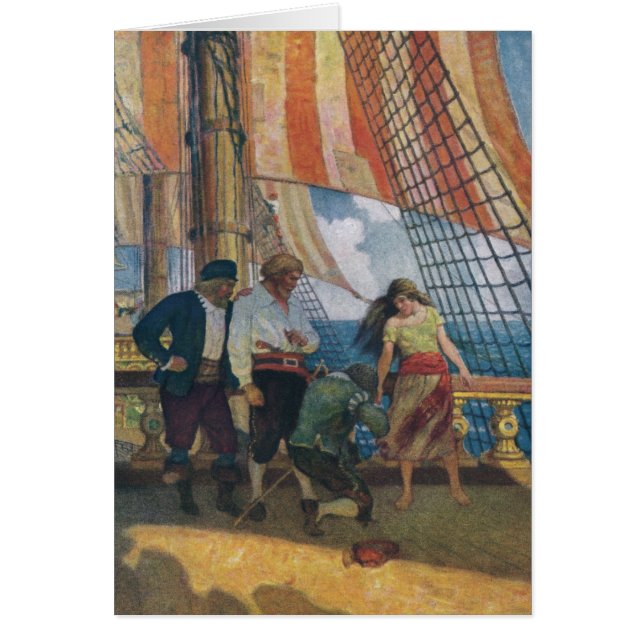 On the Deck of a Galleon Beneath a Striped Sail (Front)