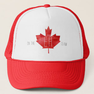 On The Eh Team   Canada Flag Trucker Hat