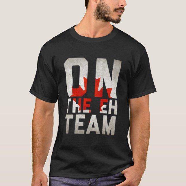 On The Eh Team Canadian Flag T-Shirt (Front)