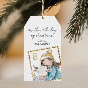 On the Eighth Day of Christmas Gift Tags