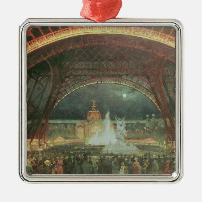 On the esplanade of the Champs de Mars Metal Tree Decoration (Front)