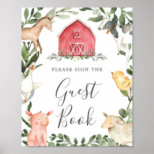 On The Farm Baby Shower Guestbook Sign
