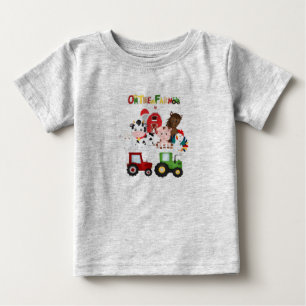 On The Farm Barnyard Farm Animals Cute Baby T-Shirt