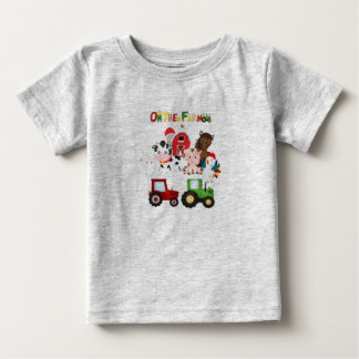On The Farm Barnyard Farm Animals Cute Baby T-Shirt