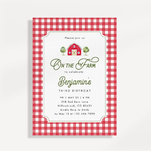 On the Farm Birthday Invitation