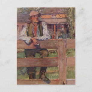 On The Fence Postcard