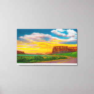On the floor of the Upper Grand Coulee Dam Canvas Print