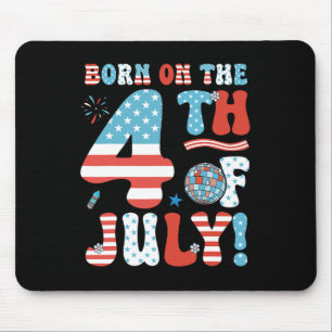 On The Fourth Of July 4th Of July Birthday Patriot Mouse Mat